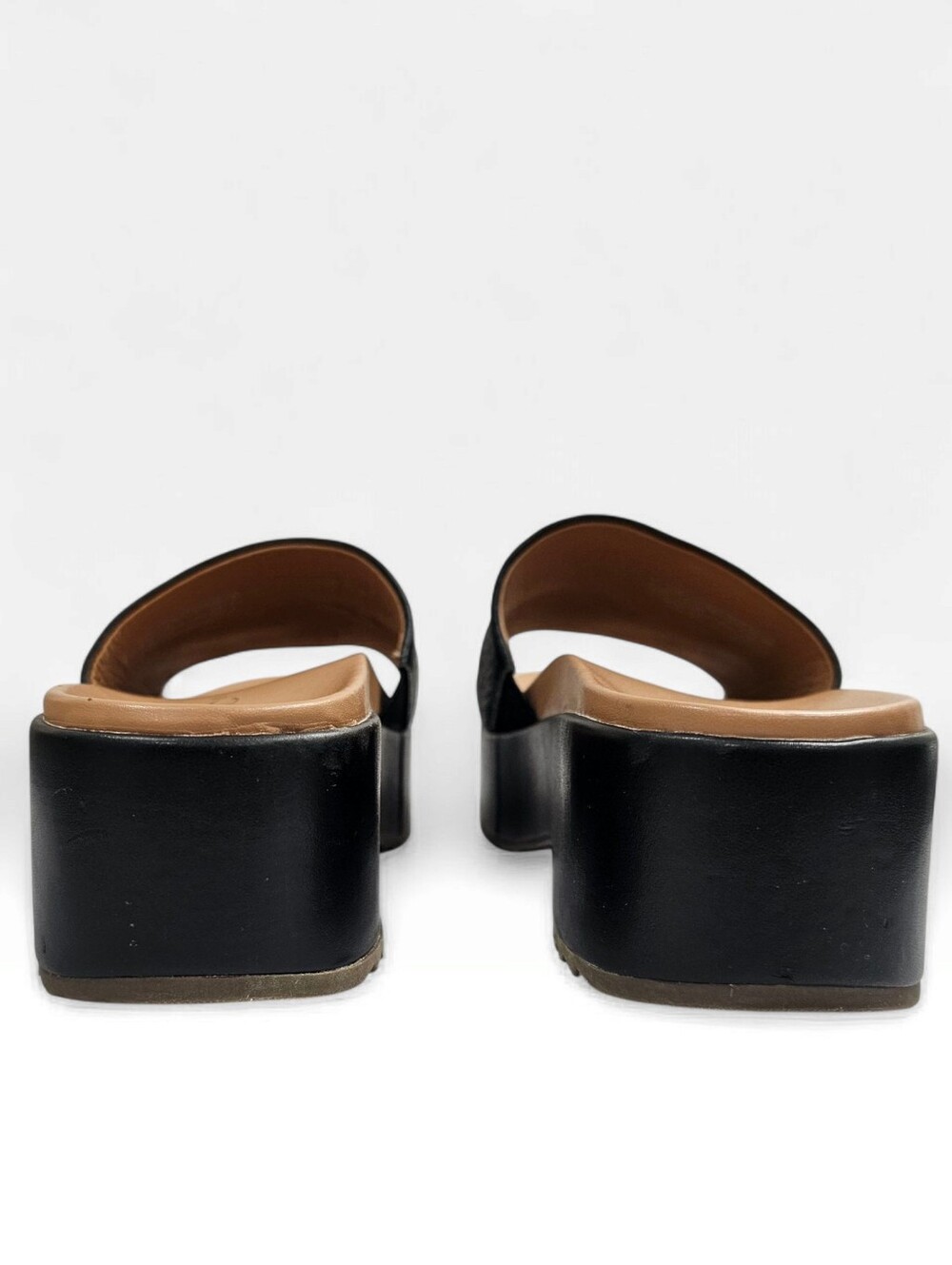 VIONIC Women Trista Black Pebbled Leather Comfort Platform Slide Sandals 8M - Picture 6 of 8